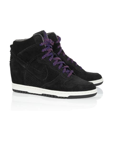 nike dunk sky hi wedge black suede|nike dunk high wedge sneakers.